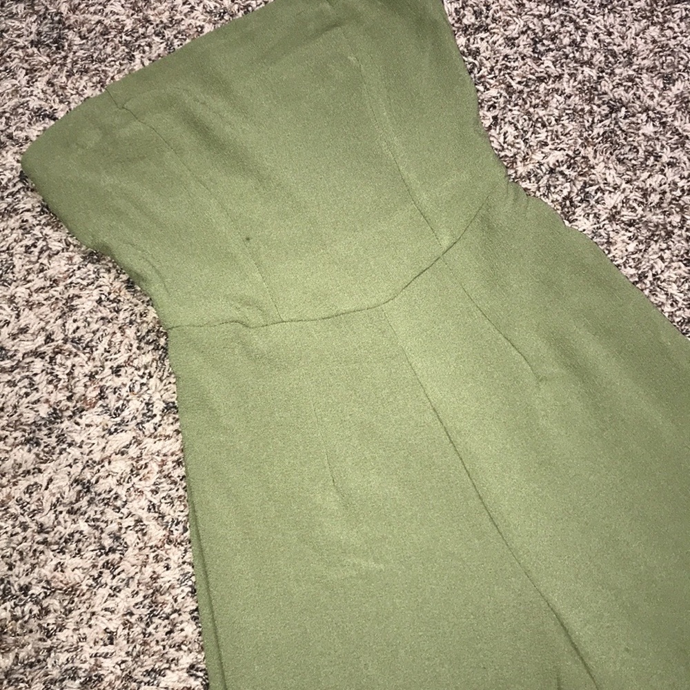 🐠Olive Green Strapless Jumpsuit - Picture 5 of 7